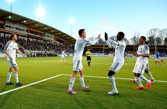 s Fredrik Brustadunder fotbollsmatchen i Allsvenskan mellan