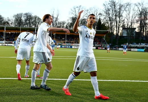 s Fredrik Brustadunder fotbollsmatchen i Allsvenskan mellan