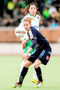 Hammarbys Clara Markstedt och Linköpings Janni Arnth
