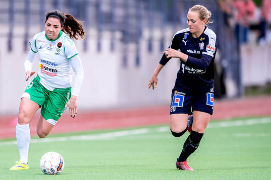 Hammarbys Clara Markstedt och Linköpings Magdalena Eriksson