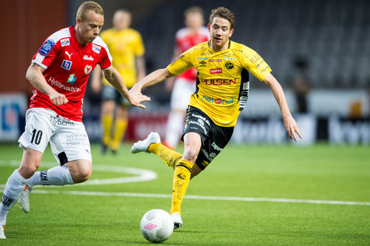 Elfsborgs Marcus Rohdén och Kalmars Tobias Eriksson