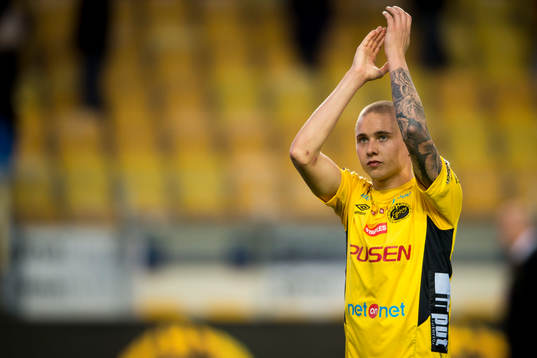 Elfsborgs Sebastian Holmén jublar