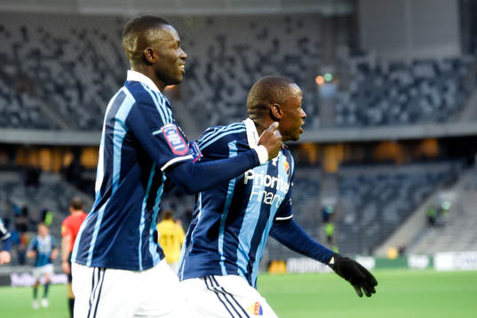 Djurgårdens Nyasha Mushekwi jublar