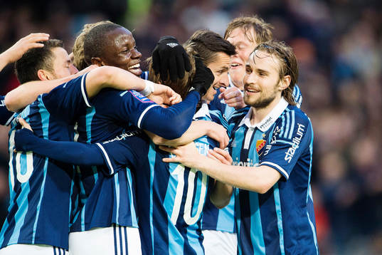 Djurgårdens Nyasha Mushekwi, Daniel Berntsen och Kevin