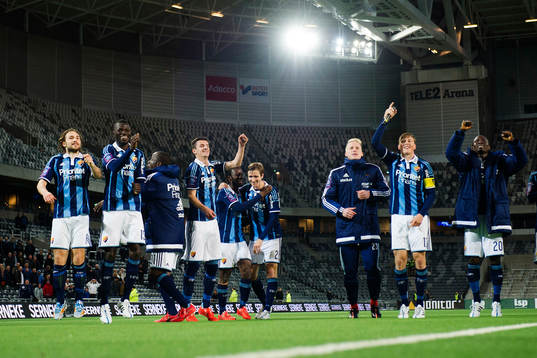 Djurgårdens spelare jublar