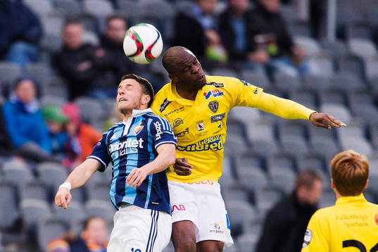 Djurgårdens Kerim Mrabti och Falkenbergs Hakeem Araba