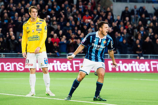 Falkenbergs Adam Eriksson deppar medans Djurgårdens Kerim