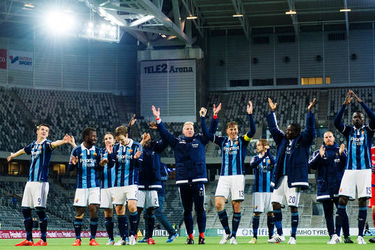 Djurgårdens Haris Radetinac, Amadou Jawo, Kevin Walker,