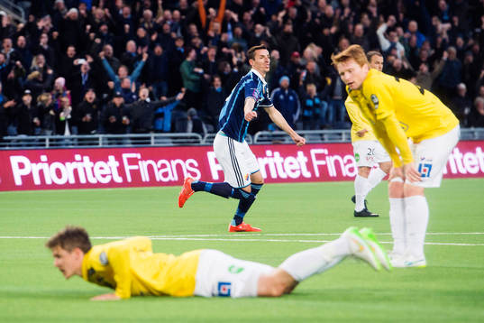 Djurgårdens Haris Radetinac jublar