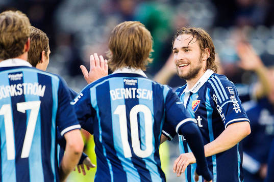 Djurgårdens Kevin Walker jublar