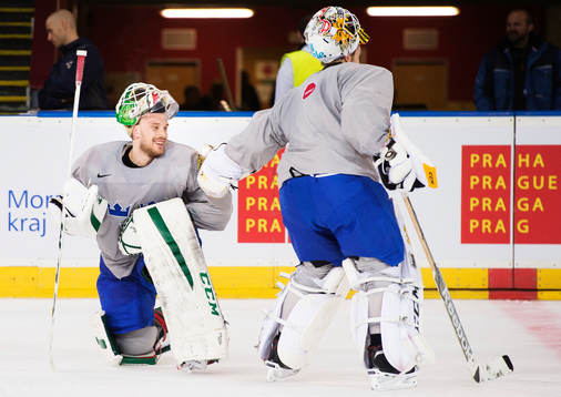 Målvakterna Anders Nilsson och Markus Svensson