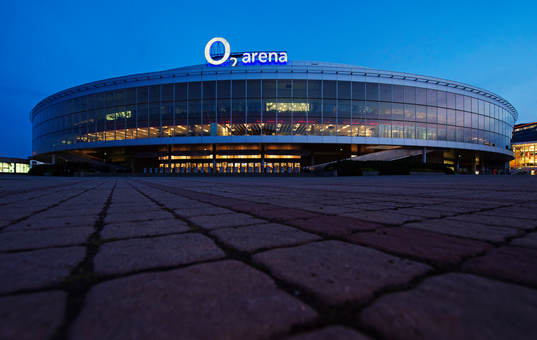 O2 Arena där ishockey-VM kommer att avgöras