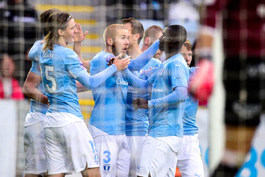 Malmö FFs Pawel Cibicki jublar