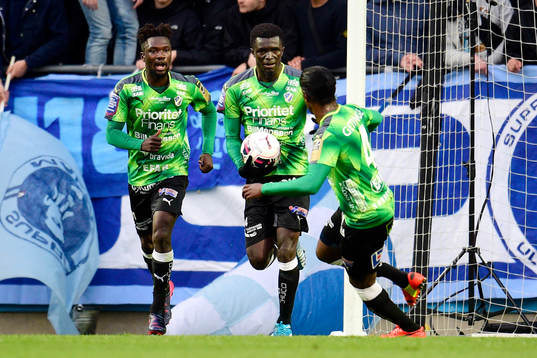 Halmstads Kwame Karikari jublar