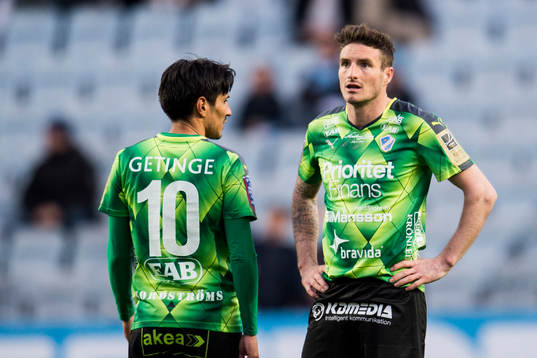 Halmstads Antonio Rojas och James Keene deppar