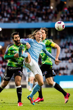 Halmstads Mohammed Ali Khan och Malmö FFs Pawel Cibicki