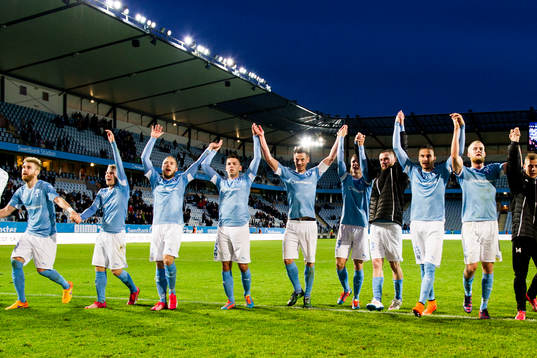Malmö FFs spelare jublar