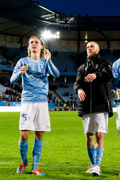 Malmö FFs Pawel Cibicki och Jo Inge Berget jublar