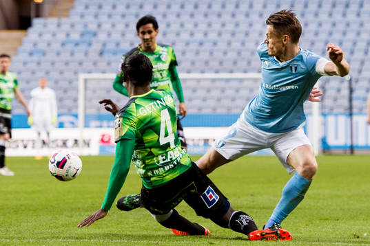 Halmstads Joseph Baffo och Malmö FFs Markus Rosenberg
