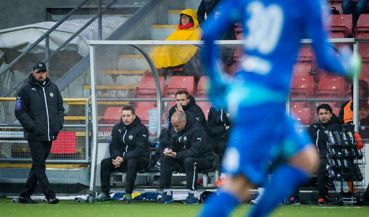 Örebros tränare Alexander Axén och målvakt Oscar