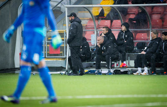 Örebros tränare Alexander Axén och målvakt Oscar