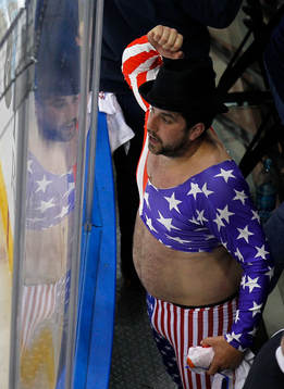 A fan cheers