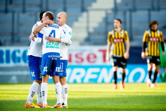 Norrköpings spelare firar