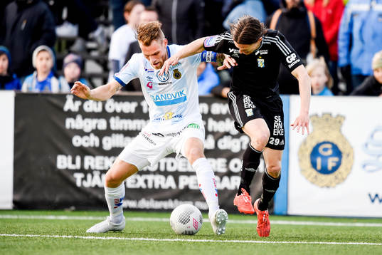 Gefles David Fällman och IFK Göteborgs Lasse Vibe