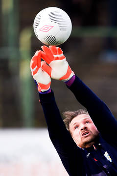 IFK Göteborgs målvakt John Alvbåge före fotbollsmatchen