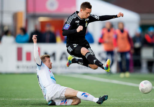 Gefles Jonas Lantto och IFK Göteborgs Jakob Ankersen