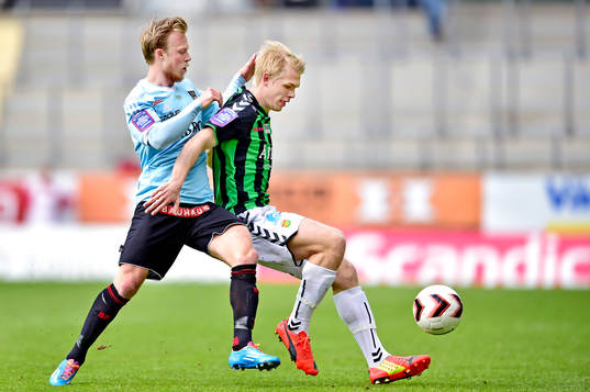 Brommapojkarnas Pontus Åsbrink och Gais Linus Tornblad