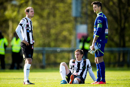 Landskronas Mikael Dahlgren, Philip Andersson och målvakt