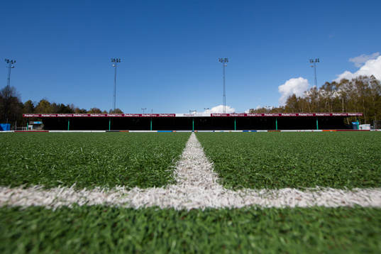 Vy över Ruddalens IP innan fotbollsmatchen i Superettan