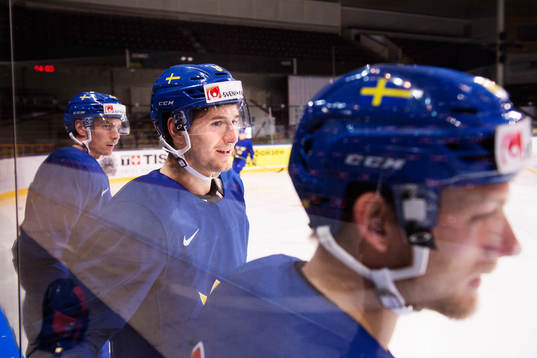 Loui Eriksson, Filip Forsberg och Oscar Möller på