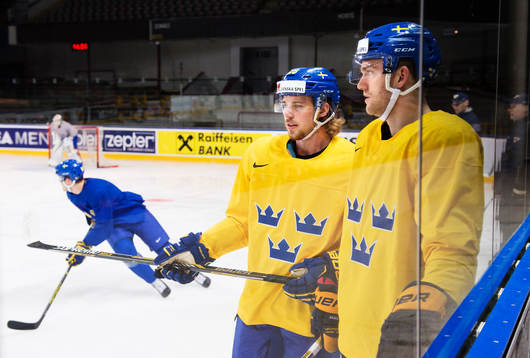 Elias Lindholm och Mattias Ekholm på Sveriges