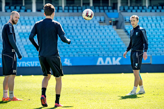 Malmö FFs Jo Inge Berget och Andreas Vindheim och Magnus