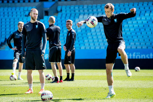 Malmö FFs Jo Inge Berget och Magnus Wolff Eikrem