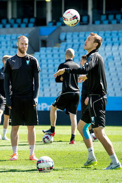 Malmö FFs Jo Inge Berget och Magnus Wolff Eikrem