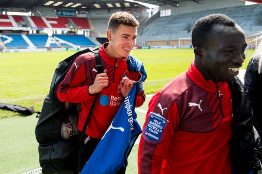 Helsingborgs Jordan Larsson och Emmanuel Boateng lämnar