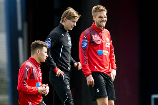 Helsingborgs Jordan Larsson, Emil Krafth och Johan