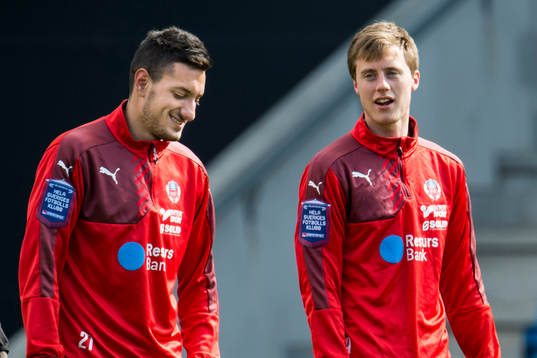 Helsingborgs Mohamed Ramadan och Anton Kinnander
