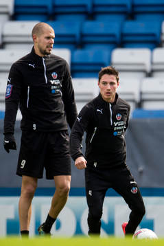 Helsingborgs Robin Simovic och Fredrik Wiklund