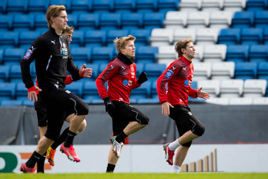 Helsingborgs Emil Krafth, Jere Uronen och Darijan Bojanic
