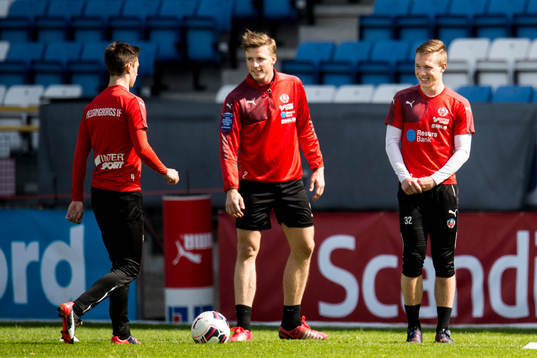 Helsingborgs Fredrik Wiklund, Carl Johansson och Gustav Jarl