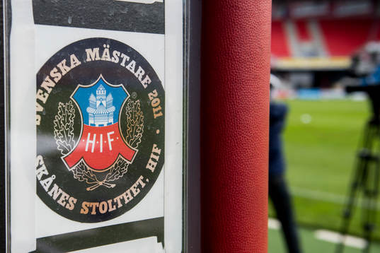 En skylt där det står att HIF blev Svenska Mästare 2011