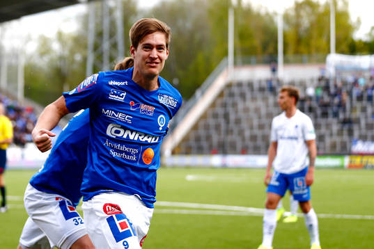 Åtvidabergs Victor Sköld jublar