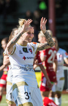 Rosengårds Anja Mittag jublar