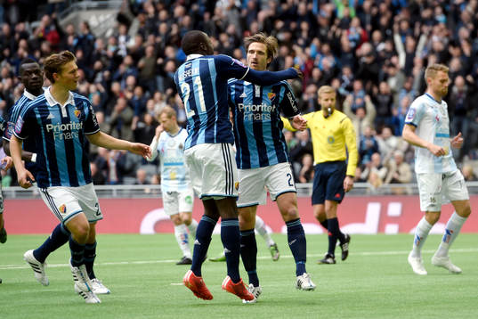 Djurgårdens Jesper Arvidsson jublar