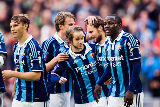 Djurgårdens Daniel Berntsen, Kevin Walker och Nyasha