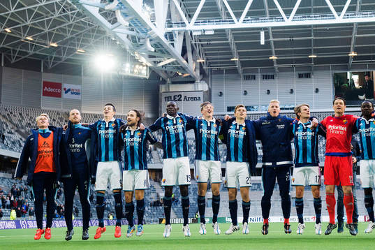 Djurgårdens spelare jublar